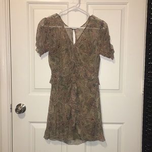 Chiffon Ruffles Blouse Beige Pink